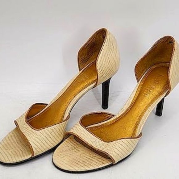 Ralph Lauren Womens Tessa Lizard 8 1/2 B Heels - Picture 1 of 4